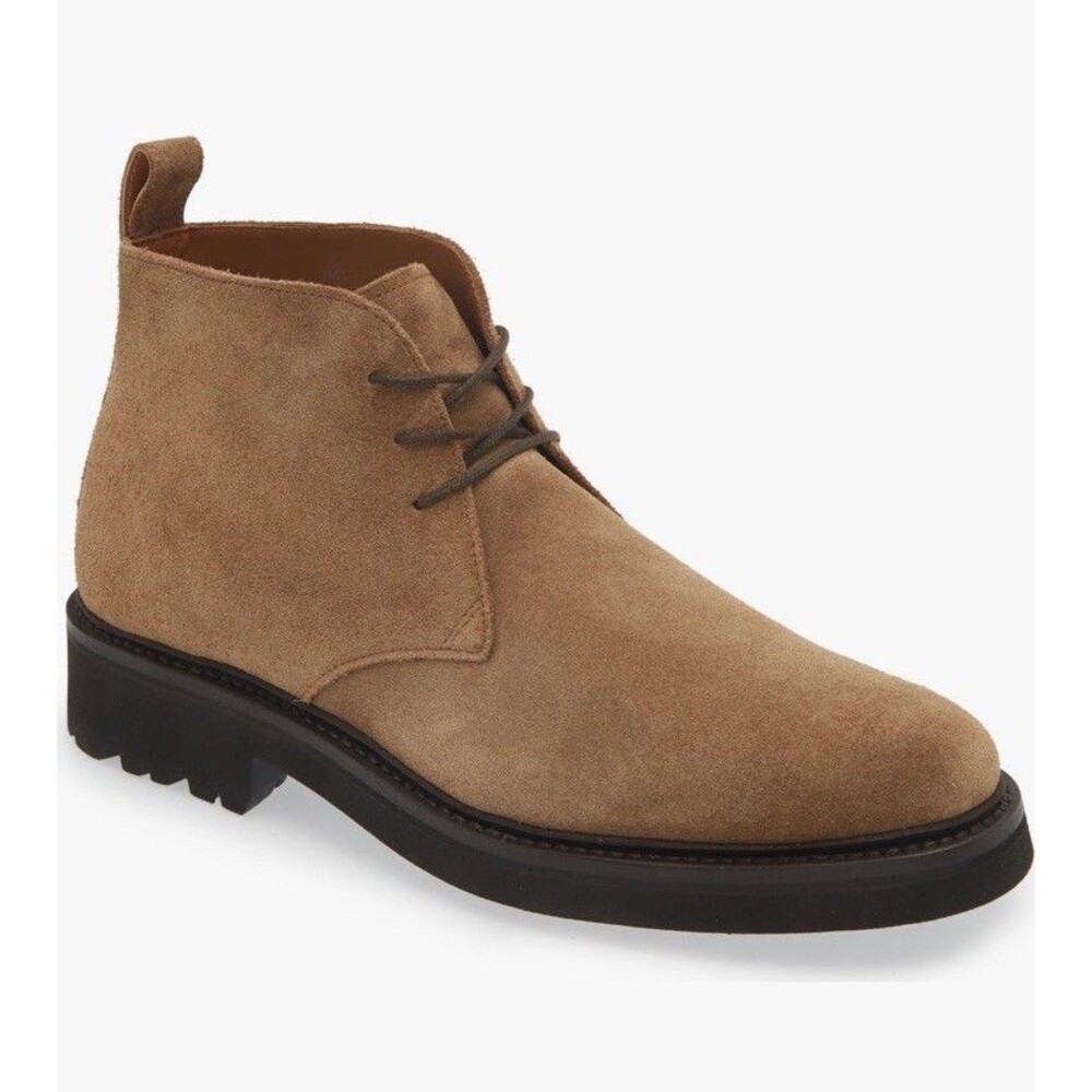 New Allen Edmonds Downing Chukka Boot Men Suede Leather 12 D Shoes Chustnut